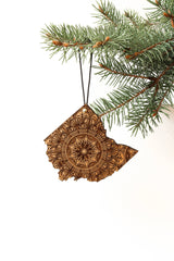 Ohio Mandala Wood Ornament (Made in Cincinnati)