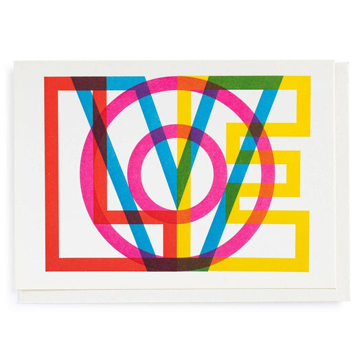 'Love' Rainbow Colors Greeting Card