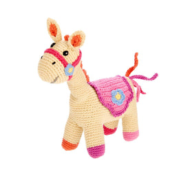 Hand-stitched Horse (in Pink)