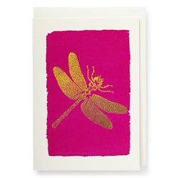 Dragonfly Gold + Pink/Purple Card