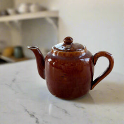 Vintage Brown Glaze Teapot