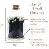 3-inch Safety Matches in an Apothecary Jar (in Tuxedo)