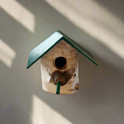 Vintage Rustic Birch Birdhouse