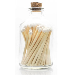 3-inch Small Safety Matches in an Apothecary Jar (in All-White)