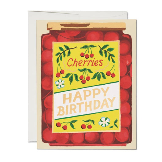 'Happy Birthday' Jar of Cherries Card