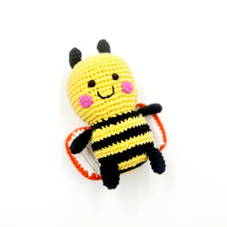 Hand-stitched Bumble Bee Rattle