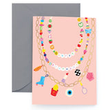 'Happy Birthday' Festival Beads Necklace Card