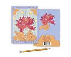 Poppy Star Tarot Card Journal Notebook