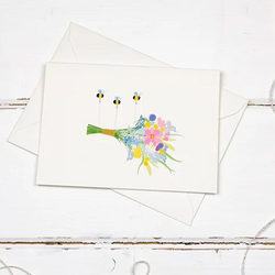 Bees with Wildflowers Card